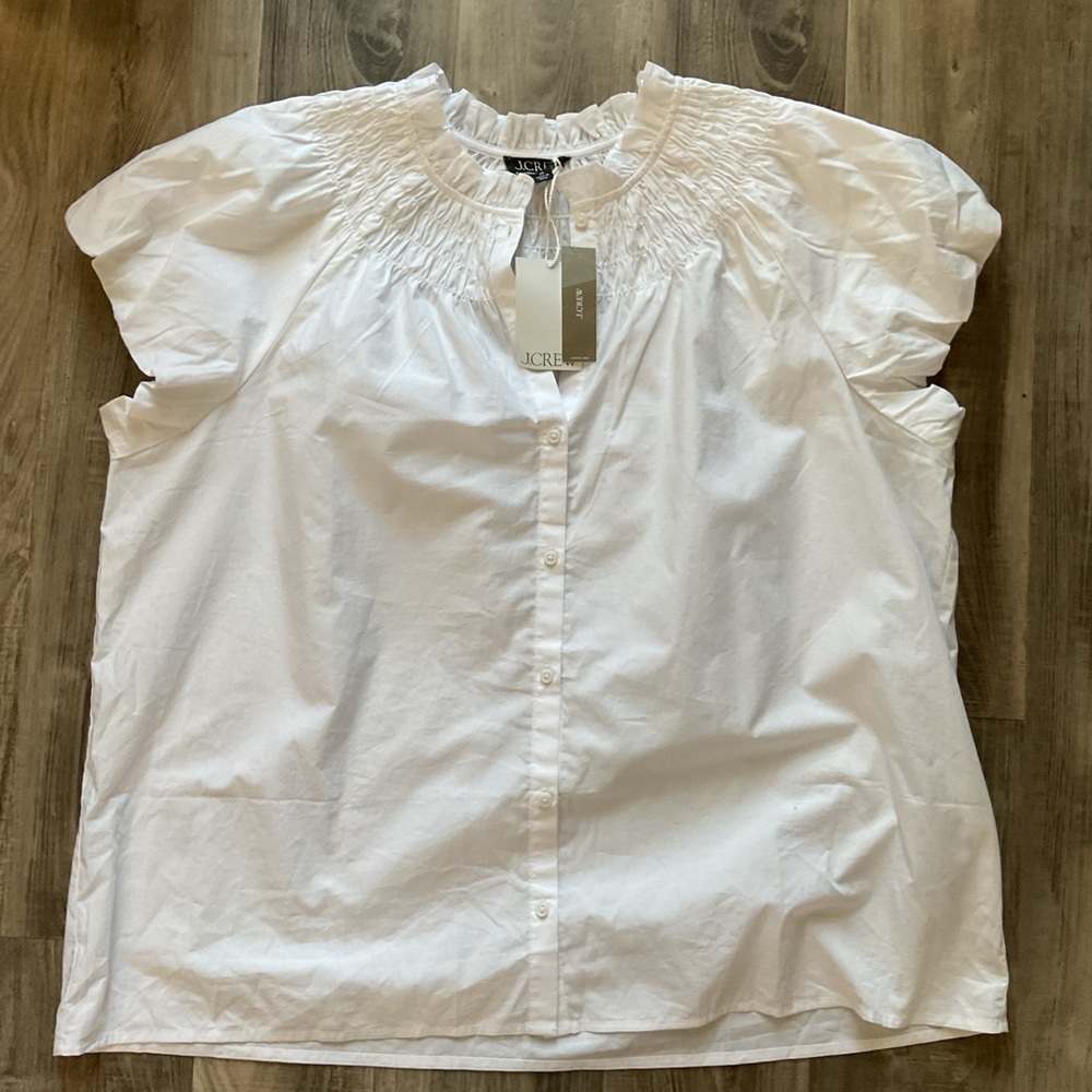 JCREW Smocked-neck top size 2X NWT - Picture 2 of 5